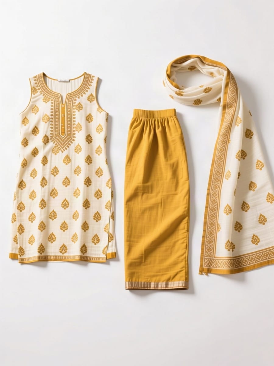 Cotton Silk Embroidered Dress Material - Unstitched
