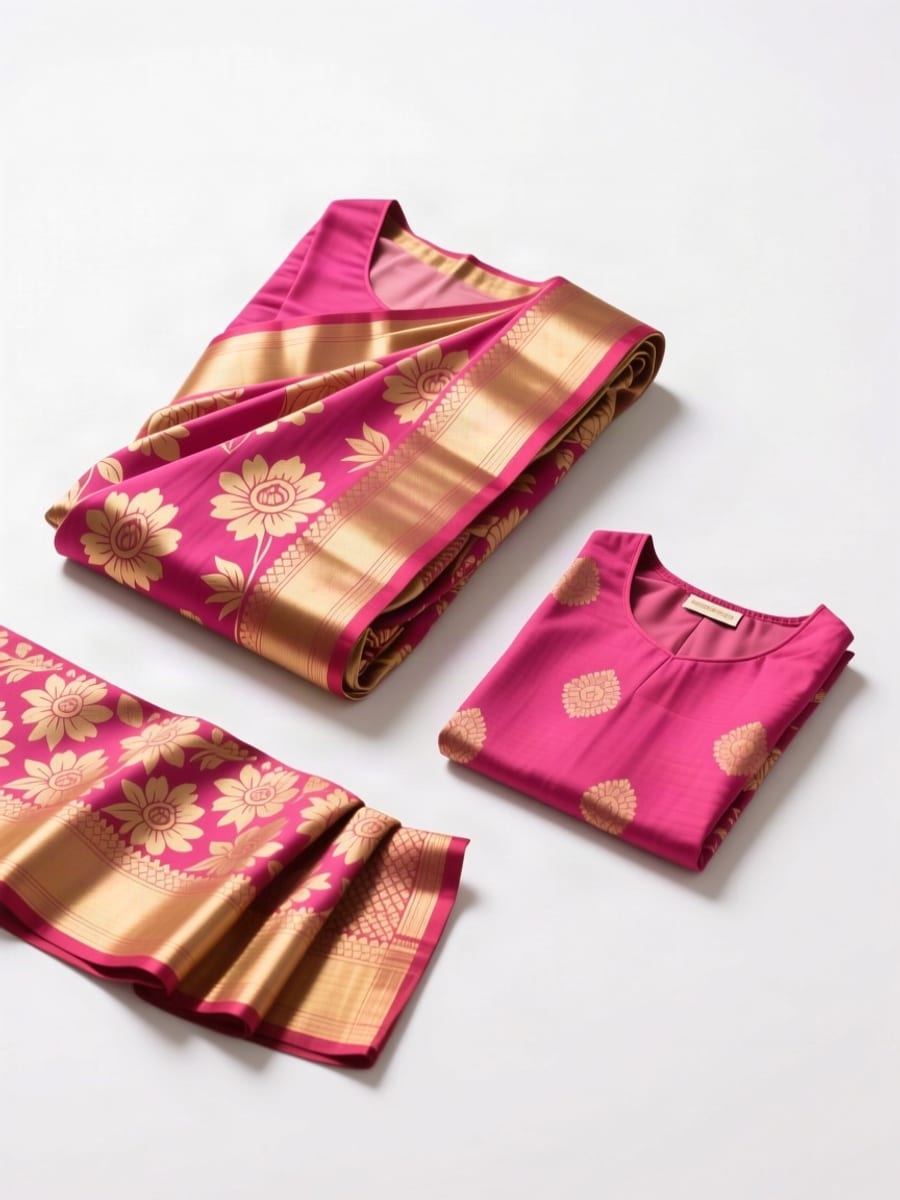 Printed Saree Combo of 2 with Blouse Pieces
